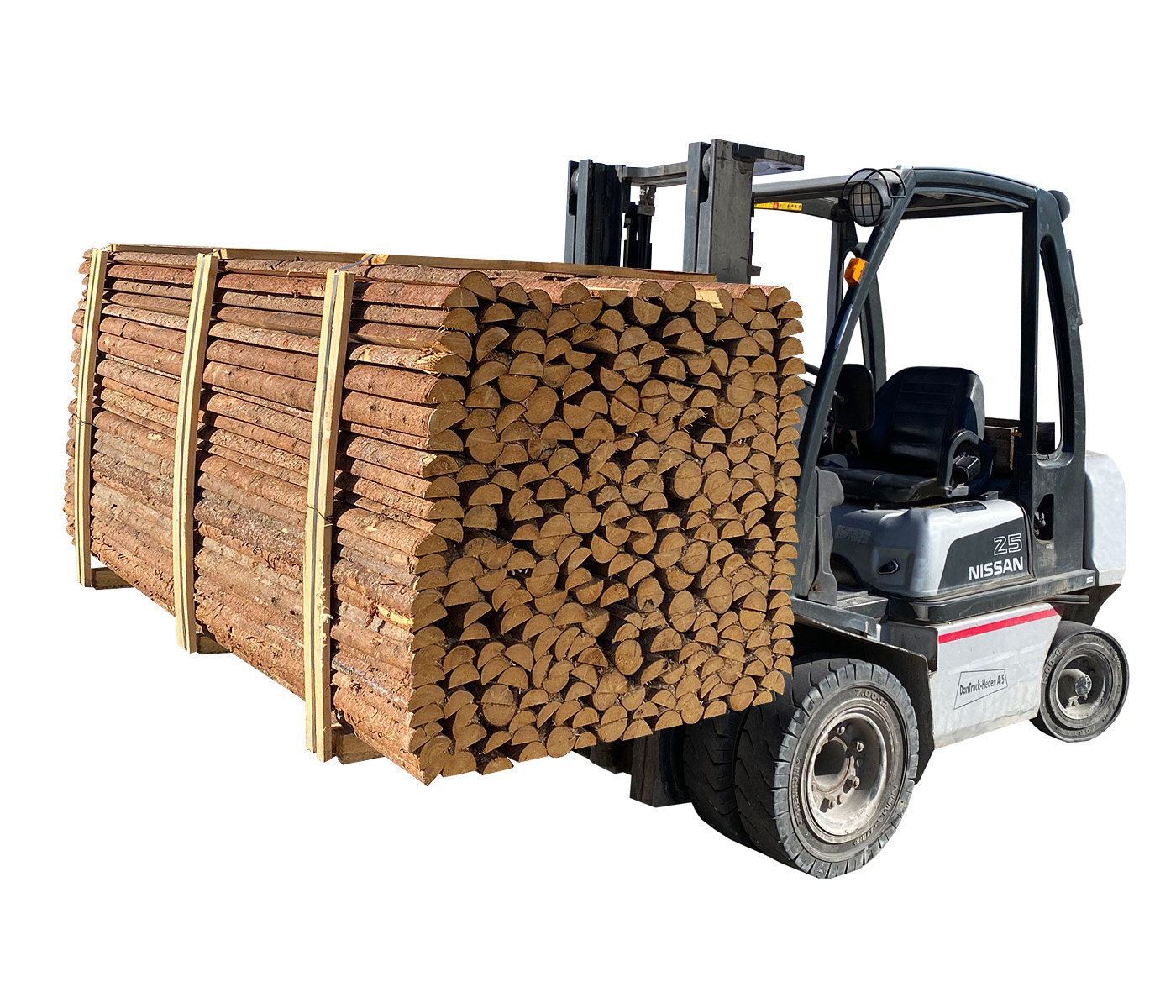 HALVE RAFTER MED BARK L220*Ø6-10CM