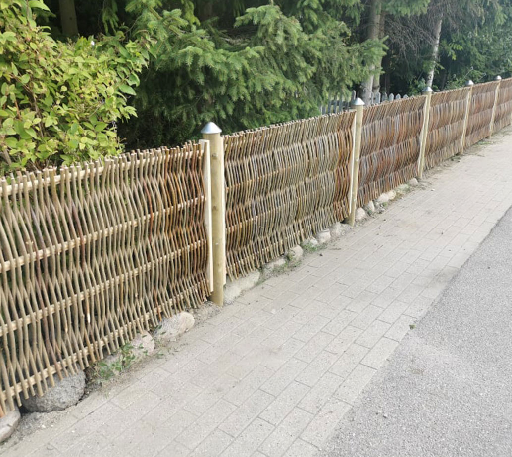 Opsætning af pileflethegn