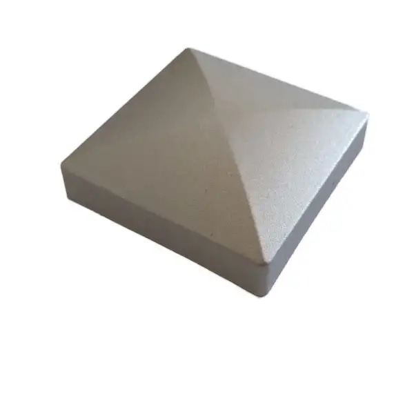 Stolpetop aluminium 80×80 mm, ubehandlet overflade Stolpetop aluminium 80×80 mm, ubehandlet overflade